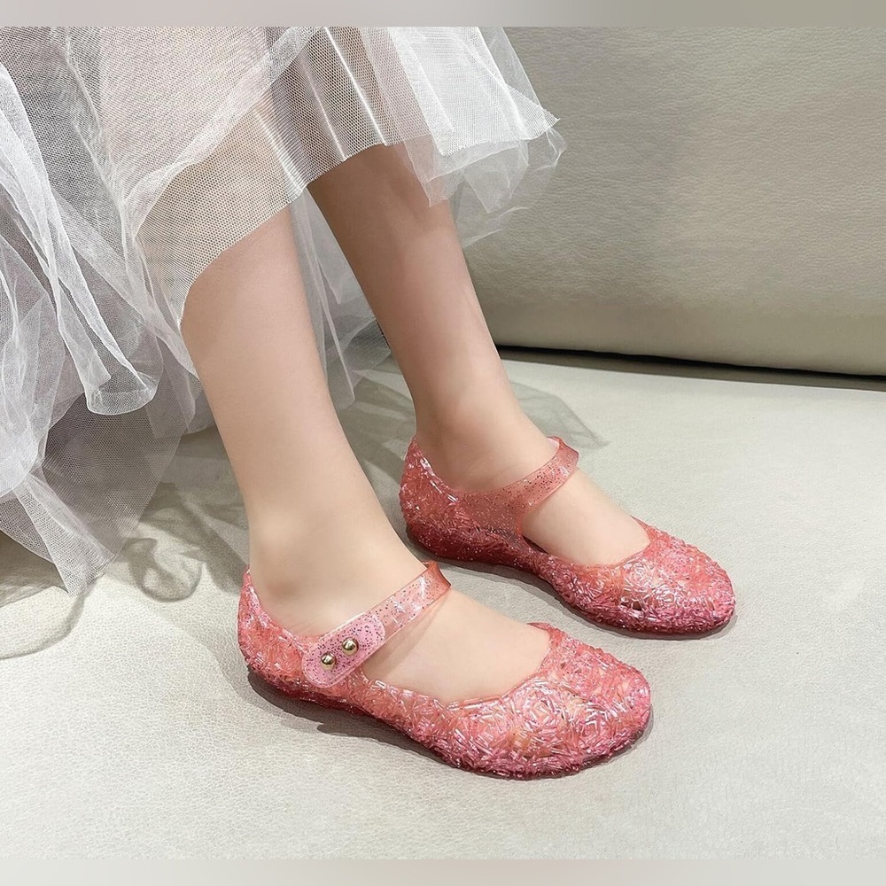 Princess Costumes Jelly Flats Cosplay Shoes Sandals For Little Girls - Picture 14 of 14